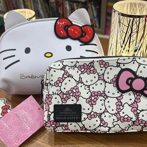 NEW Hello Kitty make up bags- White and Pink